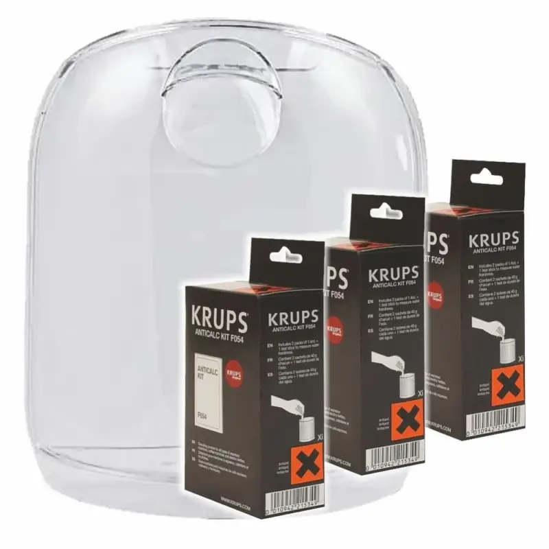 Hoge Kwaliteit Krups Onderhoudsset Koffiemachine Waterreservoir + 3x Ontkalkingsset MS-623472