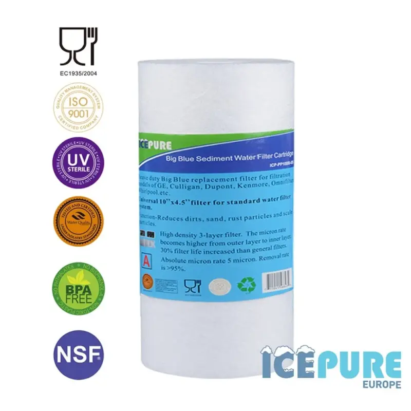 Gecertificeerd Alapure 10inch Big Blue Sedimentfilter 5 Micron ALA-PP10BB-05