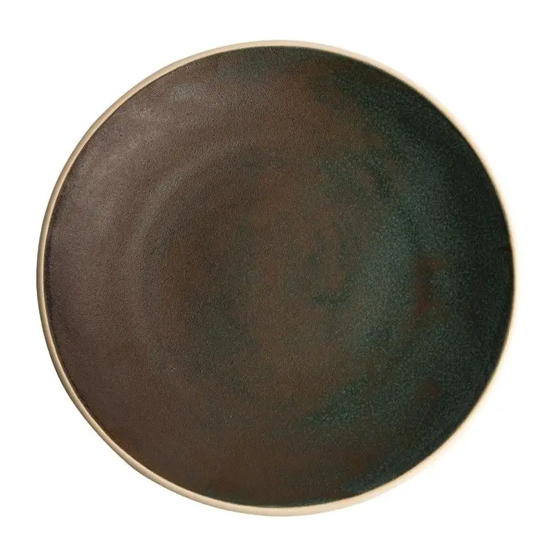 Olympia Canvas gewelfde borden donkergroen 27cm Alleen Vandaag
