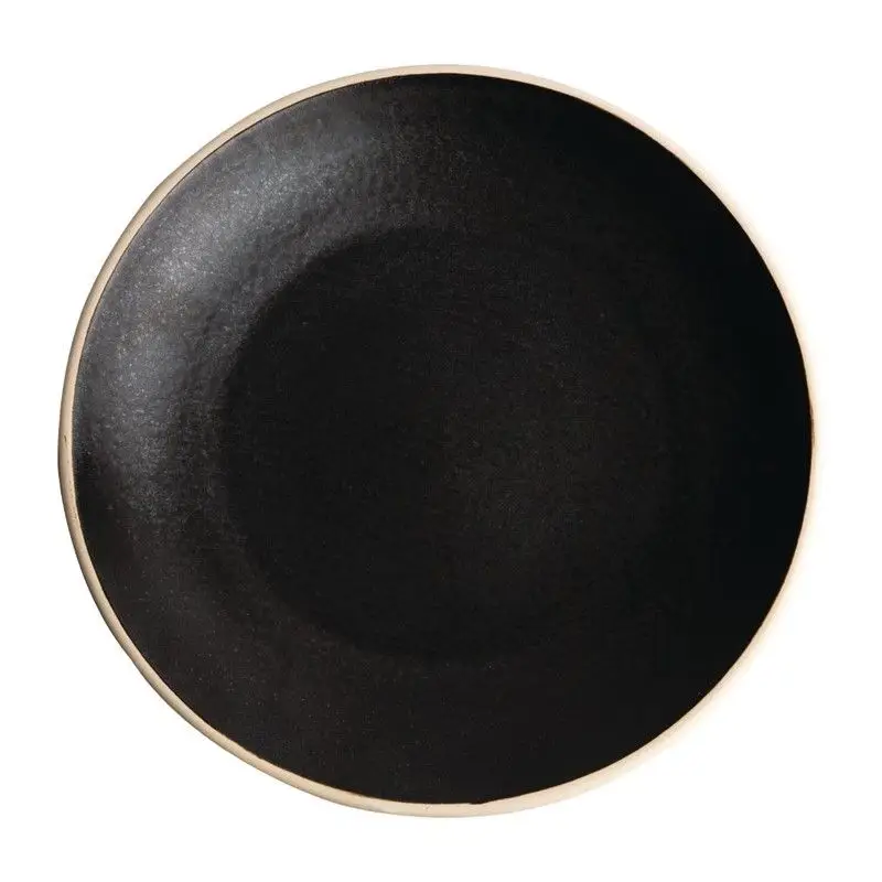 Olympia Canvas gewelfde borden zwart 27cm Bestel Nu