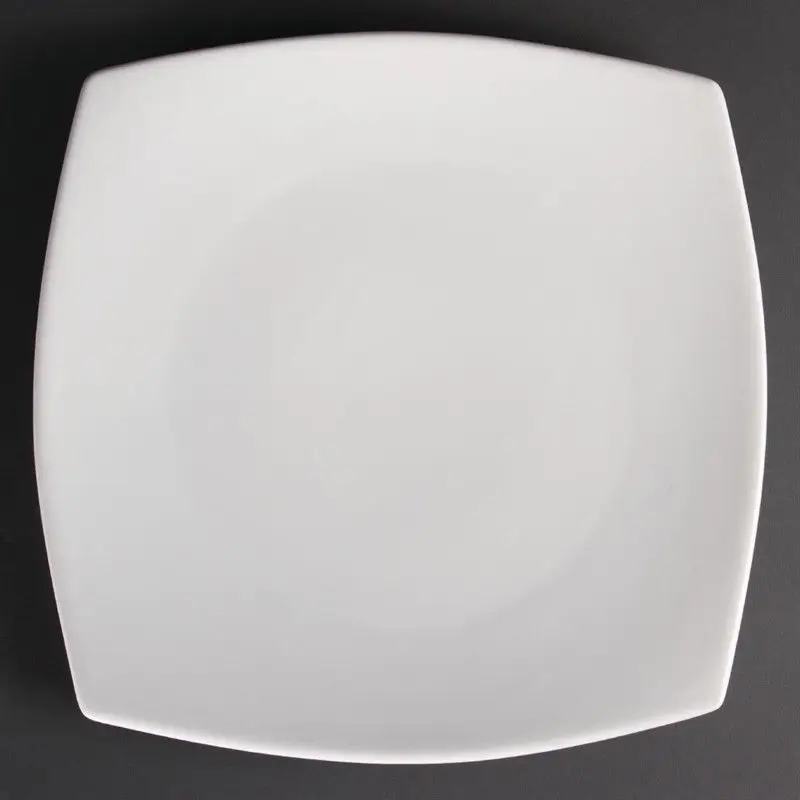 Rechtstreeks Van De Fabrikant Olympia Whiteware vierkante borden met afgeronde hoeken 30,5cm