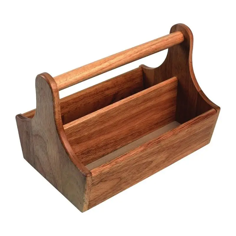 Beperkt Aanbod T&G Woodware acaciahouten tafelcaddy met handvat