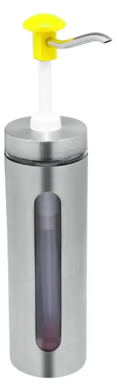 30ml sausdispenser met kijkvenster en gele drukknopbediening Gratis Retour