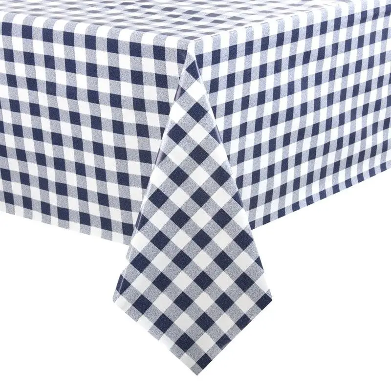 Fabrieksprijs PVC tafelkleed blauw-wit 135x175cm