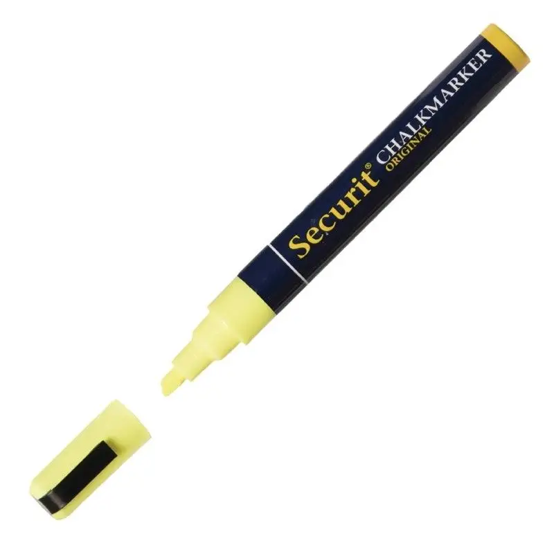 Securit wisbare krijtstift 6mm geel Laatste Versie