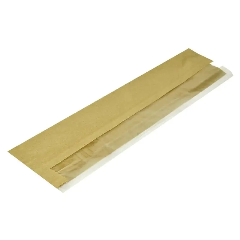 Vegware composteerbare baguettezakken kraftpapier met PLA-venster Shop Nu
