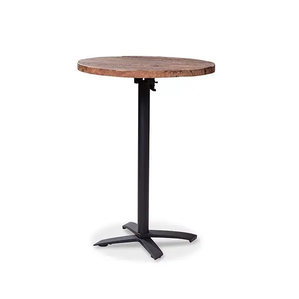 X Cross high Black 109cm, Old-Dutch Tabletop Ø70cm Tijdelijk Beschikbaar