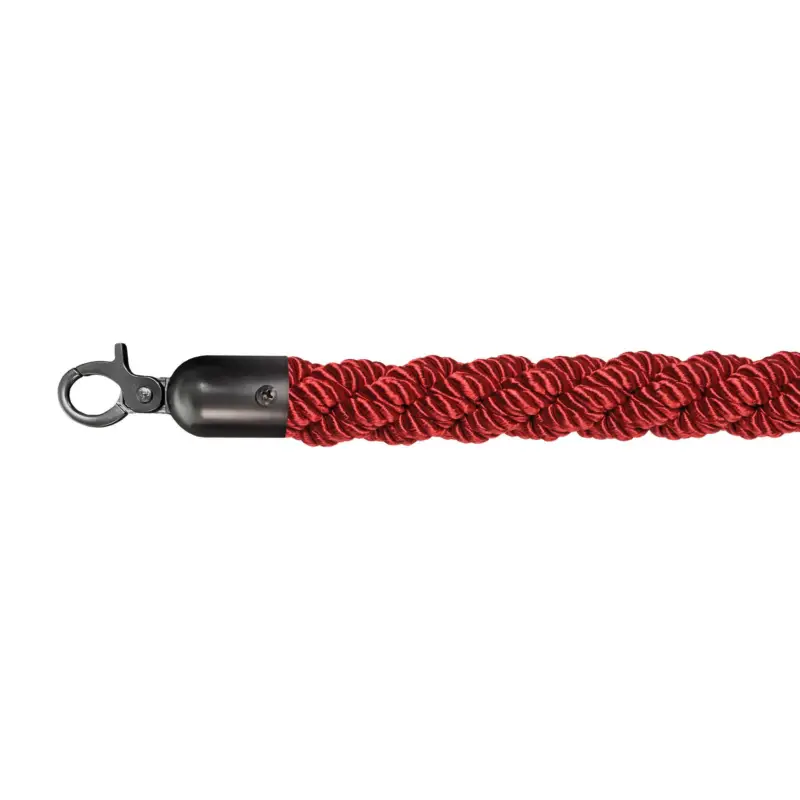 10102RB - Barrier cord luxury Red, Brass, Ø 3cm, length 157 cm Seizoensaanbieding