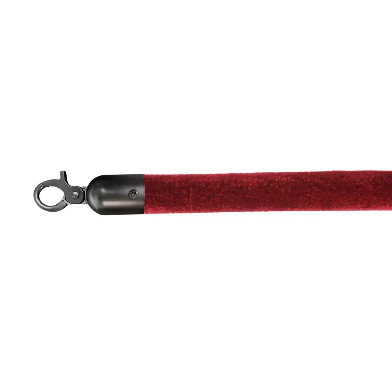 10103BRB - Barrier cord velvet bordeaux, Brass, Ø 3cm, length 157 cm Nieuw