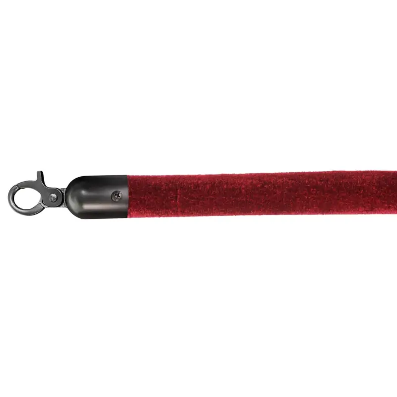 Tijdelijk Beschikbaar 10103BBL - Barrier cord velvet bordeaux, Black, Ø 3cm, length 157 cm