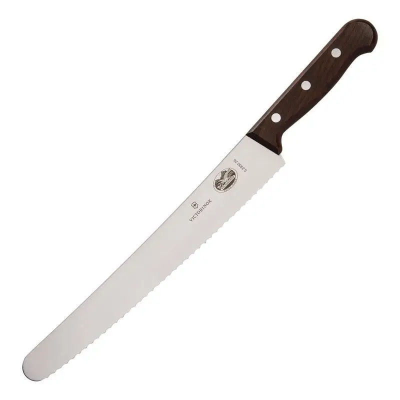 Victorinox gekarteld bakkersmes met houten heft 25,5cm Beperkte Voorraad