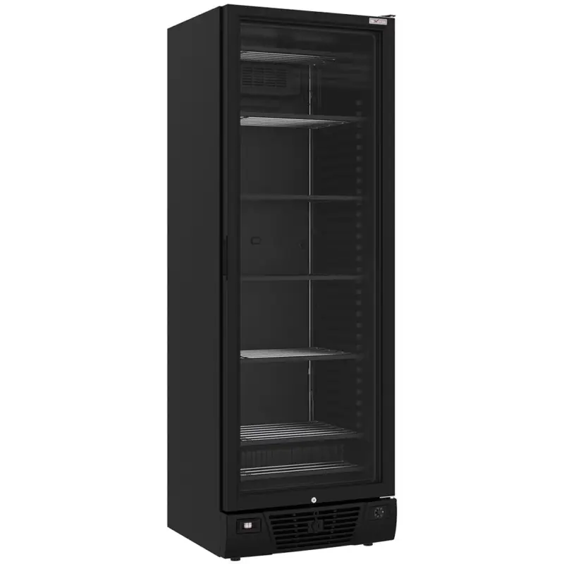 Veilige Betaling Negatieve geventileerde vitrine 382 liter - 5 vaste niveaus - ZWART