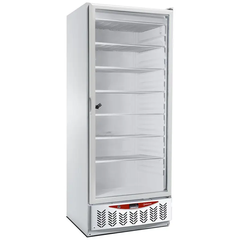 Statische vrieskast, glazen deur, 525 liter, GN2/1+600x400, wit Gereduceerde Prijs