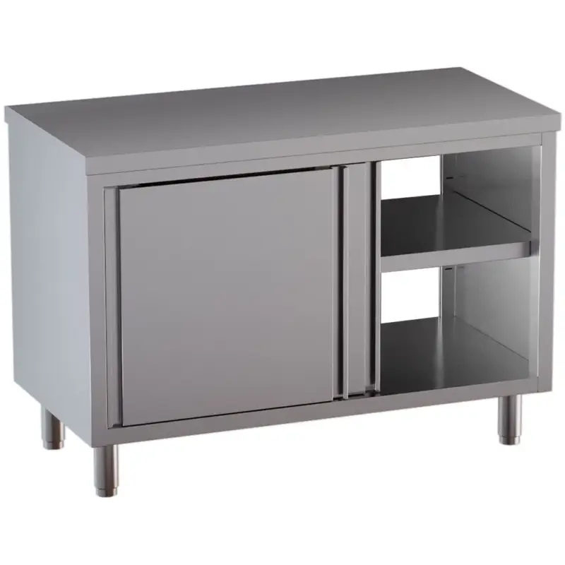 Weekendaanbieding Neutrale werktafelkast, schuifdeuren, centrale doorgeefopening