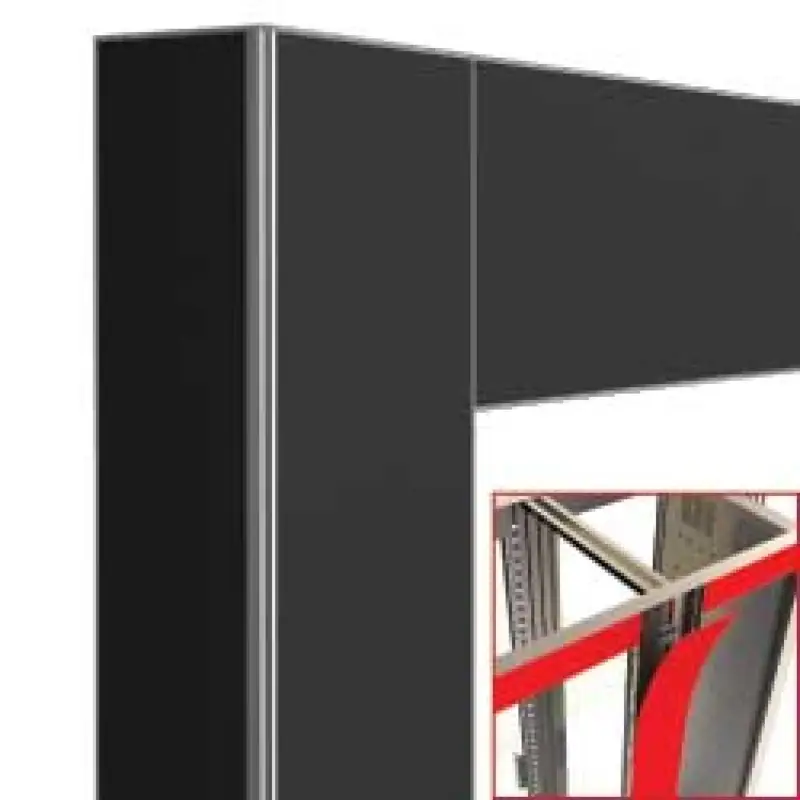 Deco knooppunt 2x216Lt. zwart mat - magnetisch Beperkte Voorraad