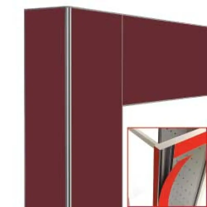 Deco vitrine 530Lt. Baksteen rood mat - magnetisch Must-Have