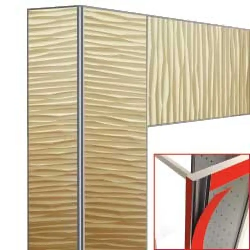 Uitverkoop Deco vitrine 530Lt. Gouden golf - magnetisch