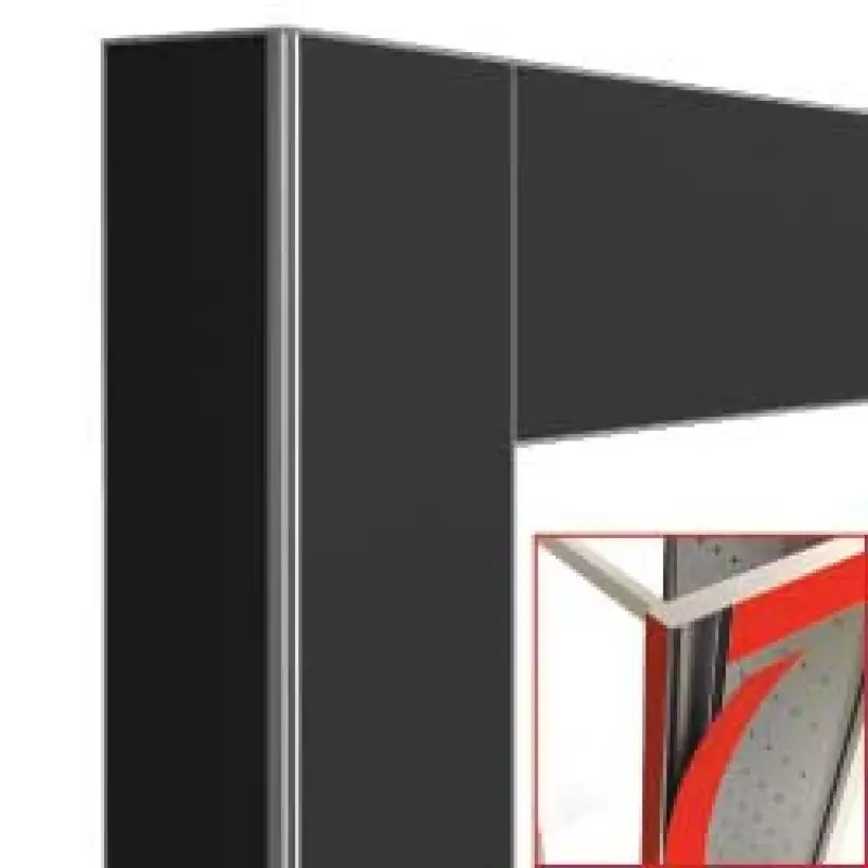 Exclusieve Aanbieding Deco vitrine 530Lt. zwart mat - magnetisch