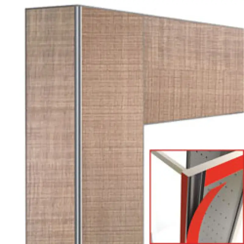 Deco vitrine 530Lt. Teak- magnetisch Koopje