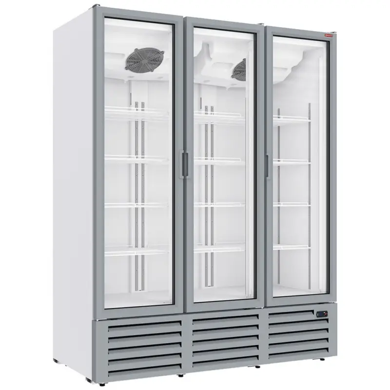 Positieve gekoelde vitrine 1455 liter, 3 draaideuren - WIT Fabrieksprijs