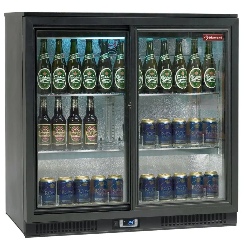 Flessenkoeler geventileerd "Back Bar", 2 schuifdeuren Koop Online