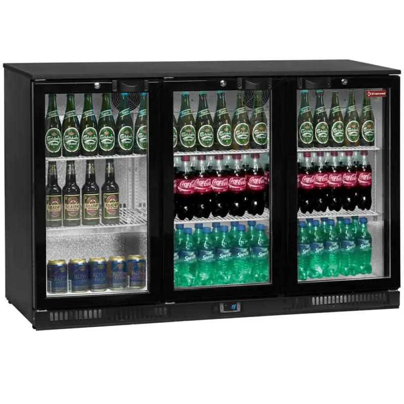 Uitverkoop Flessenkoeler, geventileerd , "Back Bar", 3 draaideuren