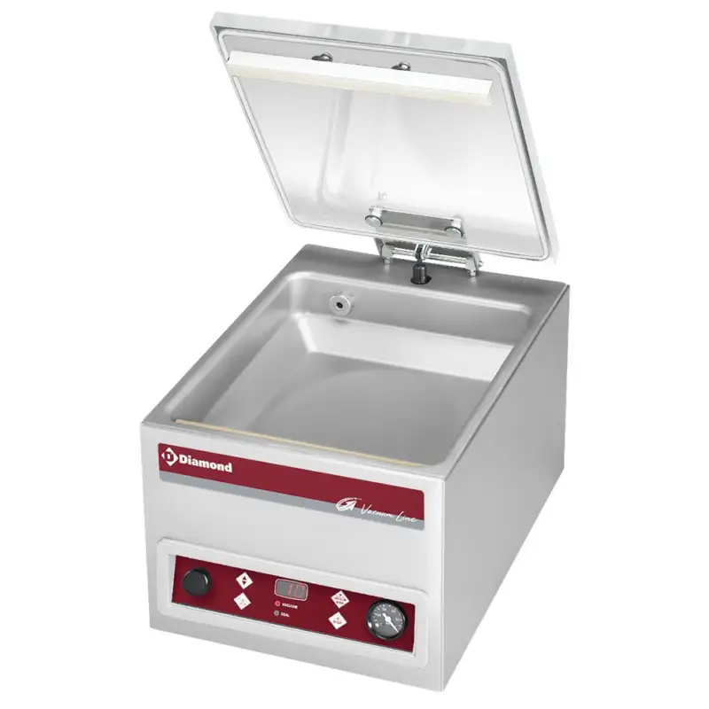 Vacuummachine, roestvrijstalen kuip 280x310xh85 Op = Op