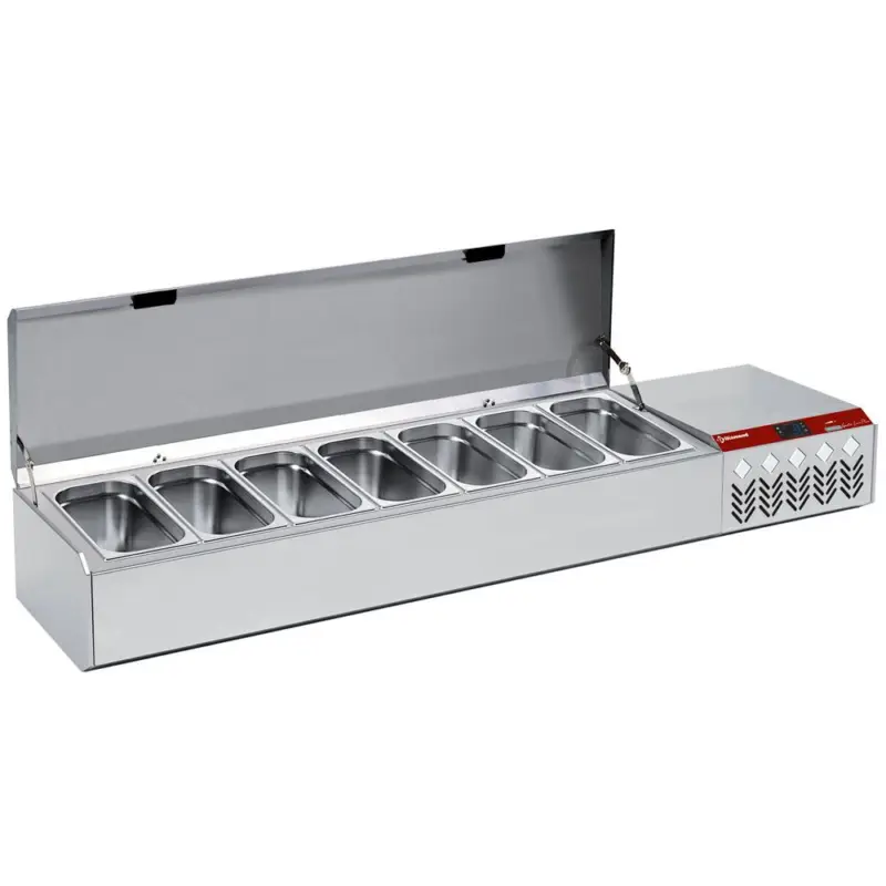 Bestel Nu Gekoelde structuur GN 7x1/3, met deksel