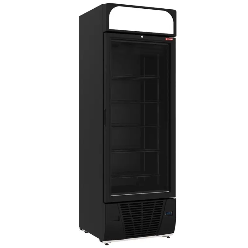 Bestseller Negatieve gekoelde vitrine 496 liter - 6 vaste niveaus met lichtbak - ZWART