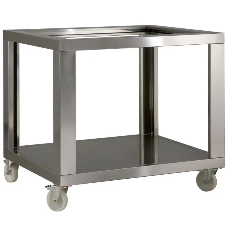 Imitatie RVS steun voor GL4/35-D, met wielen, 2 met rem Seizoensaanbieding