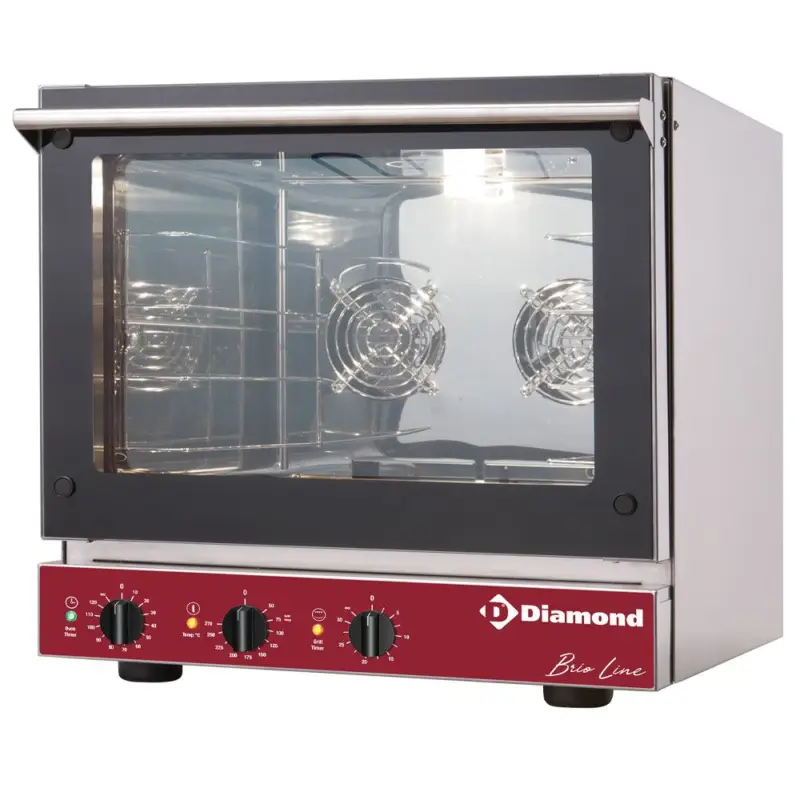 Elektrische convectieoven, 4x 460x340 mm + salamander Hoge Kwaliteit