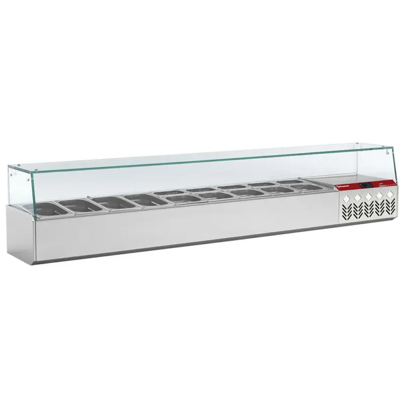 Alleen Vandaag Gekoelde structuur GN 4x 1/4, 5x 1/6, 5x 1/9, met rechte ruit
