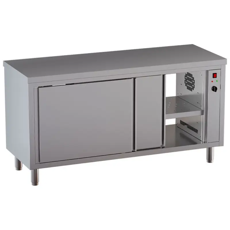 Seizoensaanbieding Warmkasttafel, schuifdeuren, centrale doorgeefopening