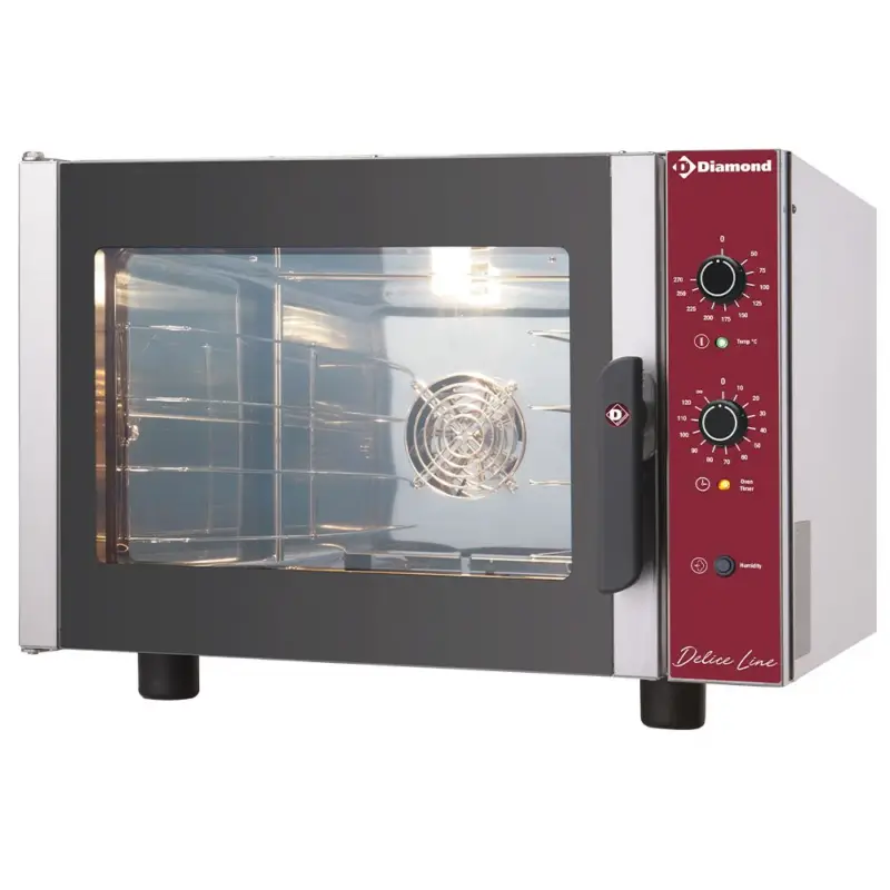 Betaalbaar Elektrische convectieoven 4x 460x340 mm + manuele bevochtiger