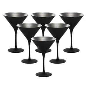 Betaalbaar Stölzle Elements Cocktailglas zwart/zilver 240ml | 6 stuks
