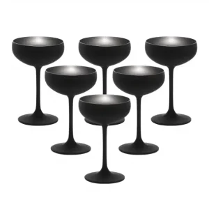 Stölzle Elements Coupe zwart/zilver 230ml | 6 stuks Superprijs
