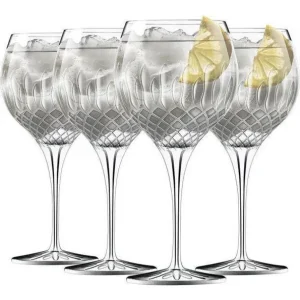 Beperkt Aanbod Luigi Bormioli Diamante Gin&Tonic Glazen 650ml | 4 stuks