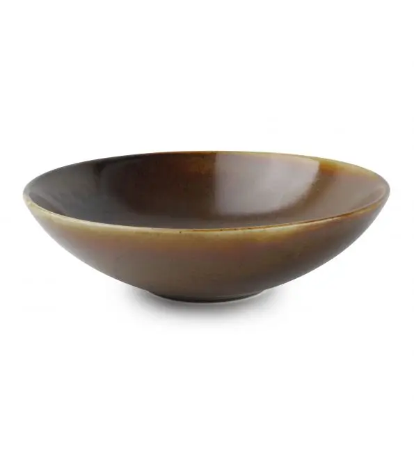 F2D Escura Diep bord bruin Ø20,5xH6cm Speciale Aanbieding