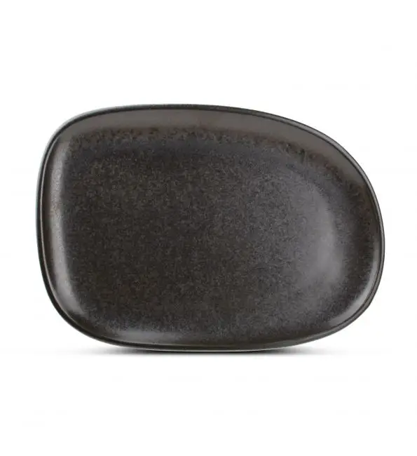 Korting F2D Black Ceres Plat bord ovaal 33x23x2,5cm