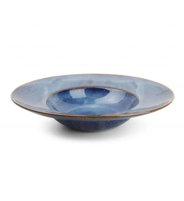 F2D Nova Diep bord brede rand blauw Ø27,5xH5,8cm Exclusieve Aanbieding