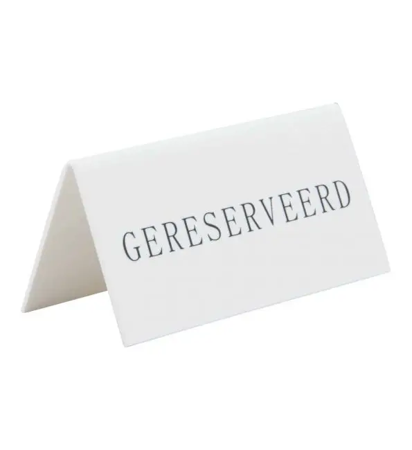 Securit Tafelbordje "Gereserveerd" 5x10x4,5cm - 5 stuks Seizoensaanbieding
