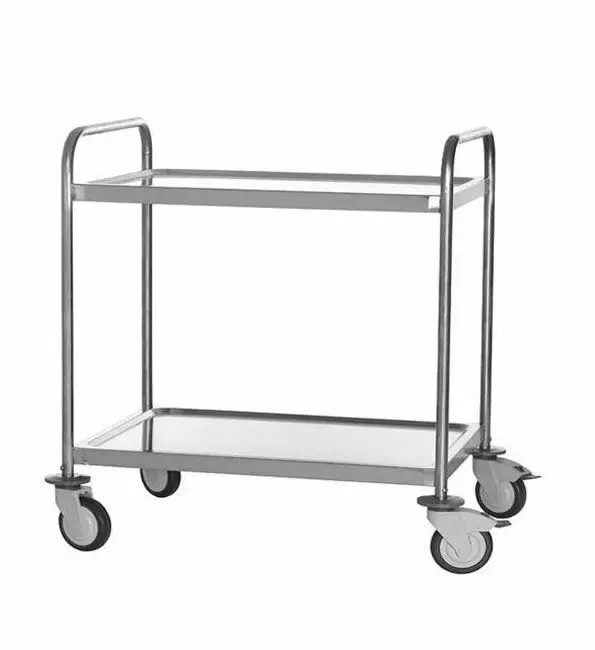Lineoplus Serveerwagen 2 niveaus RVS 1070x740x960mm Koop Online