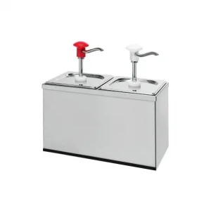 Actieprijs Lineoplus Sausdispenser RVS gastronorm 2x2,5L
