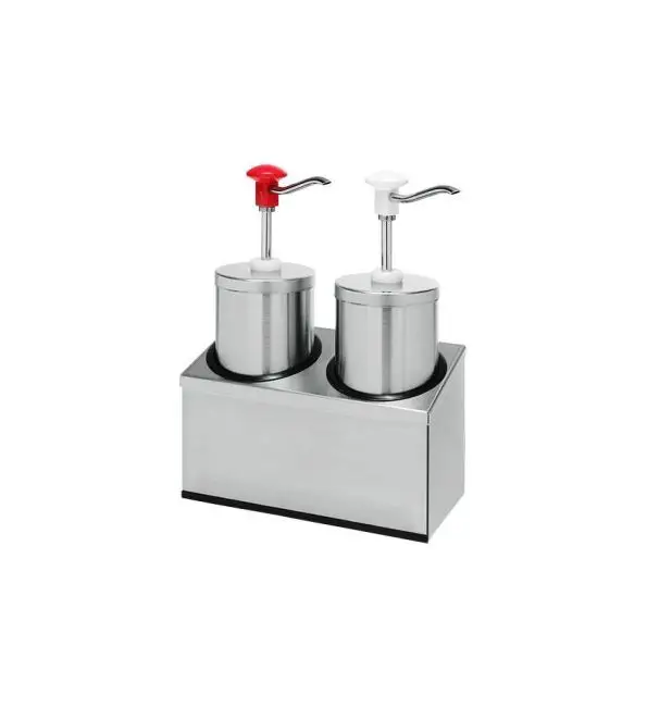 Flitsaanbieding Lineoplus Sausdispenser RVS 2x2,25L