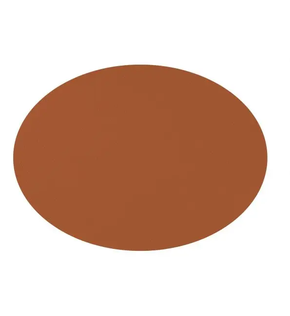 Direct Beschikbaar Ziczac Placemat ovaal imitatieleer caramel 45x33cm