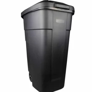 Curver Afvalbak met wielen zwart 110L Koop Vandaag