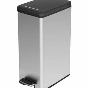 Curver Decobin pedaalemmer slimbin zilver 40L Tijdelijk Beschikbaar