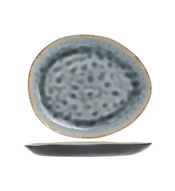 Fabrieksprijs C&T Laguna Blue-Grey Bord ovaal 27x23cm