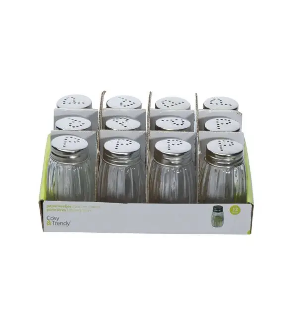 Direct Verzonden C&T Prof Pepervat glas in displaybox | 12 stuks