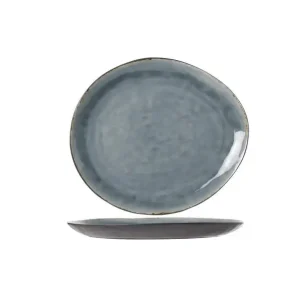 Uitverkoop C&T Laguna Blue-Grey Bord ovaal 32,5x28,5cm